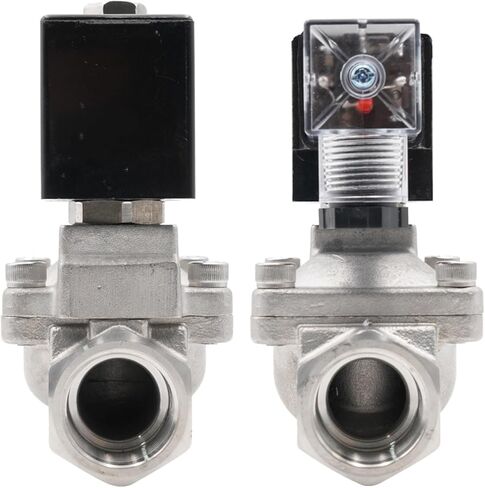 صمام الملف اللولبي الغشائي من سلسلة SLP، صمام مياه من الفولاذ المقاوم للصدأ عالي الضغط G1/2 بوصة إلى G2 مغلق عادةً (1، تيار متردد 110 فولت_NBR) in Kuwait