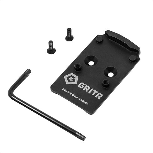 GRITR Optic Plate for Mounting RMR Footprint Optics to Walther PDP Firearm Models w/ 2.0 Optic Plate Mounting System - Aluminum Adapter Plate - T10 Torx Screws & Wrench Included in Kuwait