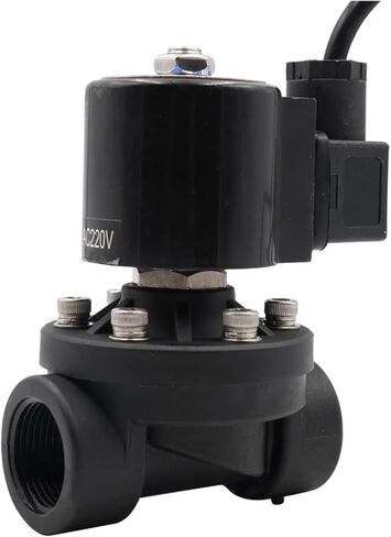 DN15 DN20 DN25 بلاستيك PA66 تحت الماء صمام الملف اللولبي مغلق عادة أو مفتوح عادة، AC220V DC24V، درجة مقاومة للماء IP68، G أو NPT (1، NPT_DC 24V_ عادي مغلق) in Kuwait