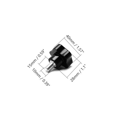 Wenheww 10 قطع M10 × 15 مم مقبض نجمة خيط، قطر 40 مم خيط ذكر الباكليت على شكل نجمة مقبض يدوي برغي شد، مقبض تثبيت أسود مقبض استبدال مقبض مقبض قفل in Kuwait