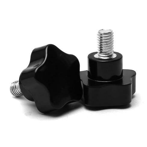 Wenheww 10 قطع M10 × 15 مم مقبض نجمة خيط، قطر 40 مم خيط ذكر الباكليت على شكل نجمة مقبض يدوي برغي شد، مقبض تثبيت أسود مقبض استبدال مقبض مقبض قفل in Kuwait