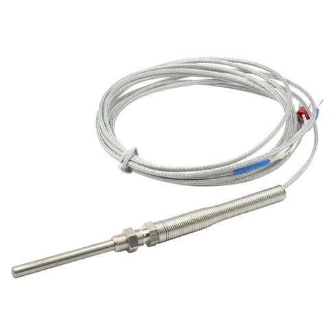 الحرارية K/E الفولاذ المقاوم للصدأ سلك محمي المقاومة الحرارية قضيب قياس درجة الحرارة الاستشعار 1 قطعة (4 متر نوع K ، 150 مللي متر) in Kuwait
