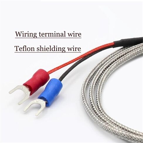 الحرارية K/E الفولاذ المقاوم للصدأ سلك محمي المقاومة الحرارية قضيب قياس درجة الحرارة الاستشعار 1 قطعة (4 متر نوع K ، 150 مللي متر) in Kuwait