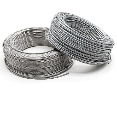 كابل مضفر K محمي سلك مزدوج حراري درع ألياف جديلة معزول كابل تعويض مستشعر درجة الحرارة العالية (عادي، JX2x7x0.2mm-1 متر) in Kuwait