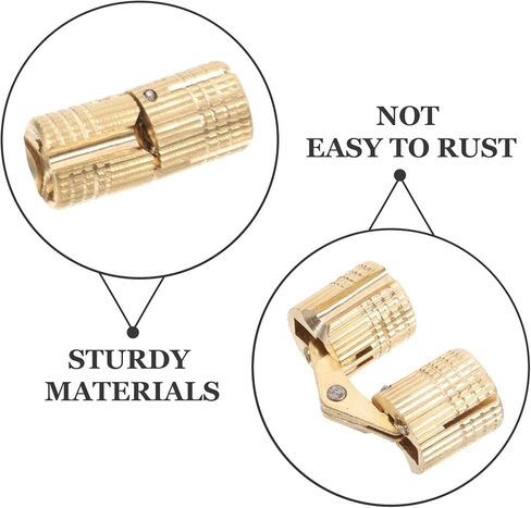 مفصلات نحاسية غير مرئية من BESTOYARD مفصلات نحاسية 10 مم للأبواب الخشبية وخزائن الأثاث والمشروعات اليدوية in Kuwait