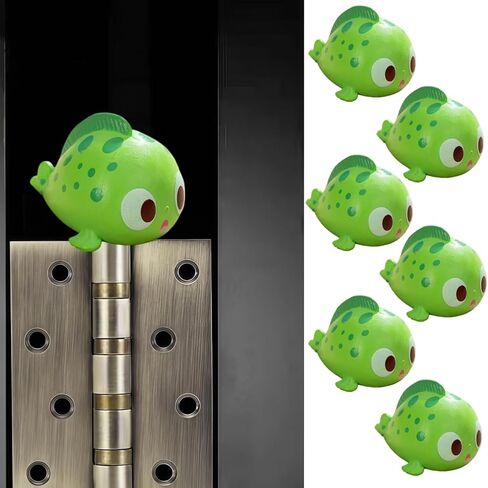 Cute Mini Creative Marine Animals, Clownfish, Sea Fish Hinge Heads Decorative Topper Set 6PCS, Home Decoration,Magnetic Hinge Head Toppers Door Hinge in Saudi Arabia