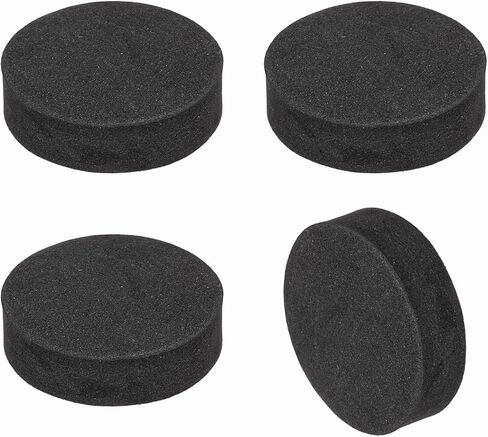 MECCANIXITY 4 Pcs Single Sided Speaker Isolation Feet Pads, 25mmx5mm Non Slip Foam Shock Absorption Base Pad Amplifier Stand Feet Mat for Speaker HiFi Home Theater Sound System, Black in Saudi Arabia