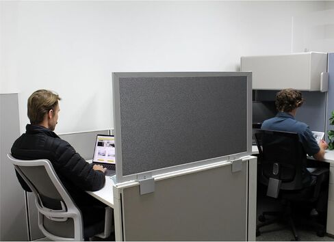 OBEX Acoustical Cubicle Privacy Screen Extender Desk Panel & Office Divider, Add Separation & Block Noise, 12" x 72", Graphite in Kuwait
