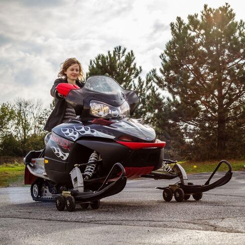 Black Ice Off-Road Snowmobile Wheel Dolly Set, Drivable Up to 5 MPH, Zinc Coated Steel in Kuwait