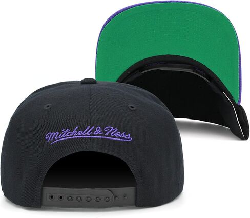 قبعة Mitchell & Ness Phoenix Suns Team Script 2.0 Hardwood Classics Snapback قبعة قابلة للتعديل - أسود/أرجواني in Saudi Arabia