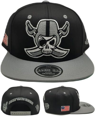 لاس فيغاس نيو كروس سيف القراصنة أسود رمادي 2Tone Era Snapback Hat Cap in Kuwait