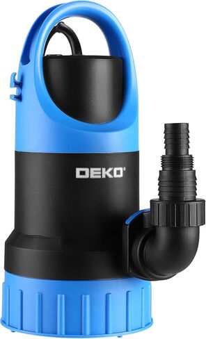 Sump Pump Submersible Water Pump : DEKOPRO 1HP Thermoplastic Portable Utility Pump 4500 GPH High Flow Water Removal for Swimming Pool Garden Pond Basement with 19.7ft Long Power Cord in Saudi Arabia