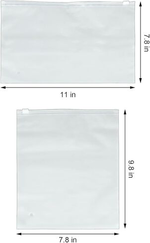 25-Pack 11x7.8" Frosted Zipper Swimsuit Bags – 3-Mil Waterproof Bikini & Swimwear Organizer with Reinforced Sides for Travel, Shipping & Storage, Packaging T Shirt. (25, 11 * 7.8 inch) in Saudi Arabia