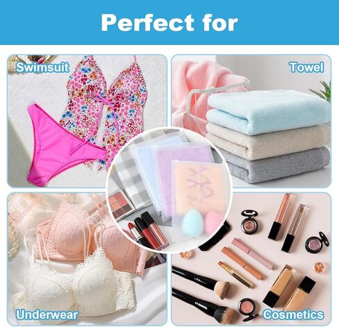 25-Pack 11x7.8" Frosted Zipper Swimsuit Bags – 3-Mil Waterproof Bikini & Swimwear Organizer with Reinforced Sides for Travel, Shipping & Storage, Packaging T Shirt. (25, 11 * 7.8 inch) in Saudi Arabia