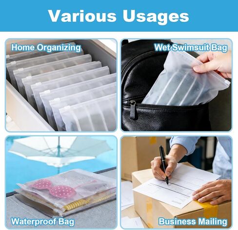 25-Pack 11x7.8" Frosted Zipper Swimsuit Bags – 3-Mil Waterproof Bikini & Swimwear Organizer with Reinforced Sides for Travel, Shipping & Storage, Packaging T Shirt. (25, 11 * 7.8 inch) in Saudi Arabia
