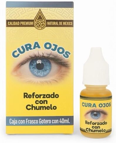 علاج العين المعزز بـ Chumelo/Cura Ojos Reforzado con Chumelo - تركيبة طبيعية لتخفيف ووضوح العين - تركيبة طبيعية لـ Alivio y Claridad Ocular - زجاجة قطارة سعة 40 مل in Kuwait