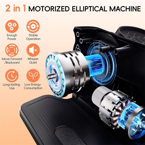 جهاز بيضاوي الشكل تحت المكتب، جهاز تمرين القدم لكبار السن مجمع بالكامل، جهاز تمرين بدواسة كهربائي هادئ ومحمول مع جهاز تحكم عن بعد و12 سرعة قابلة للتعديل in Kuwait