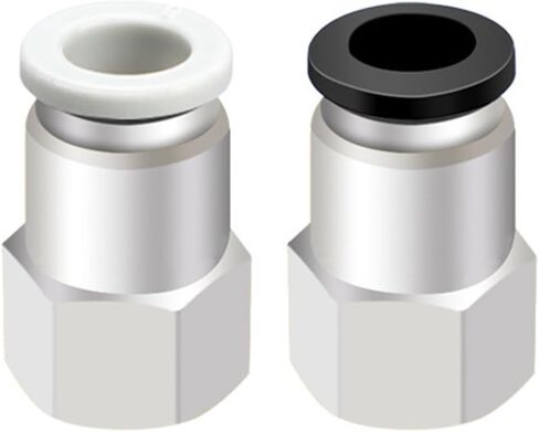 Pneumatic Tracheal Quick Connector PCF6-01/8-02/10-03 Insert Internal Thread Straight Through Black And White 1Pcs(黑色PCF12-03(高端)) in Kuwait
