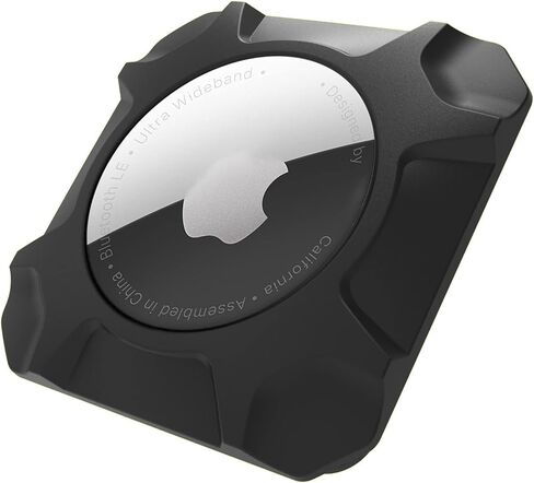 لحامل Airtag، حافظة قوية يمكن تثبيتها على حامل Airtag، ملحقات واقية قابلة لللصق، حافظة علامات هوائية متوافقة مع جهاز تتبع الموقع الوقائي المخفي Apple AirTag (عبوة واحدة باللون الأسود) in Saudi Arabia