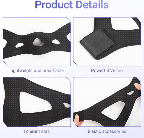 حزام الذقن CPAP للنوم، حزام الفك المضاد للشخير للرجال والنساء، حل إيقاف الشخير المسامي لإبقاء الفم مغلقًا، سدادة شخير قابلة للتعديل وجهاز دعم النوم in Kuwait