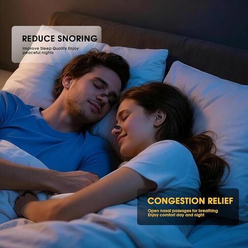 Nasal Strips for Sleeping | Extra Strength Snoring Solution Nose Strips | Improve Breathing and Sleep Quality | All-Night Comfort (30 Count, Black) in Saudi Arabia