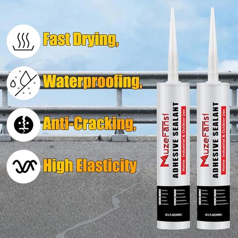 Cement Crack Filler, Concrete Crack Repair Sealant,Flexible Self-Leveling Sealant for Horizontal Surfaces, 10.1 fl. oz (4 Pack, Gray) in Saudi Arabia