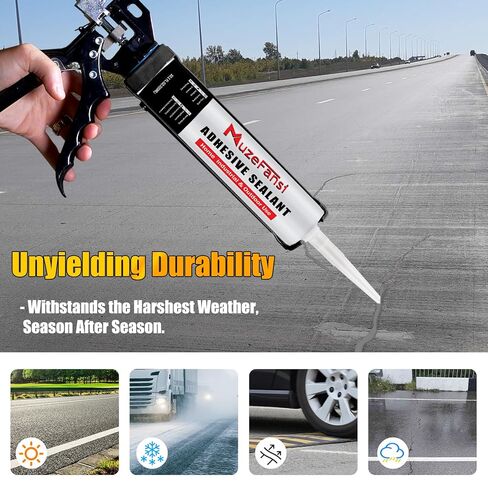 Cement Crack Filler, Concrete Crack Repair Sealant,Flexible Self-Leveling Sealant for Horizontal Surfaces, 10.1 fl. oz (4 Pack, Gray) in Saudi Arabia