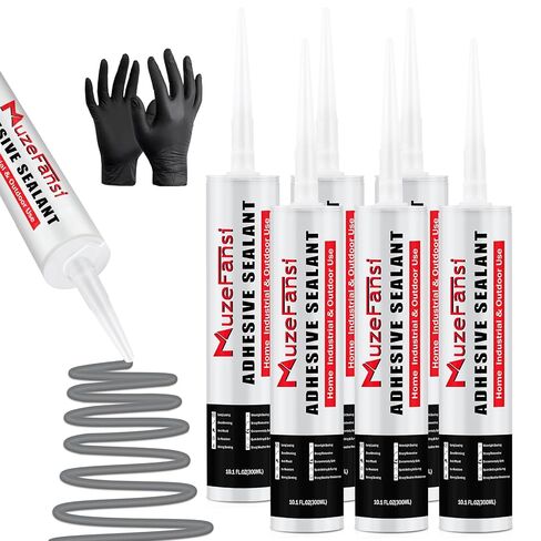 Cement Crack Filler, Concrete Crack Repair Sealant,Flexible Self-Leveling Sealant for Horizontal Surfaces, 10.1 fl. oz (4 Pack, Gray) in Saudi Arabia