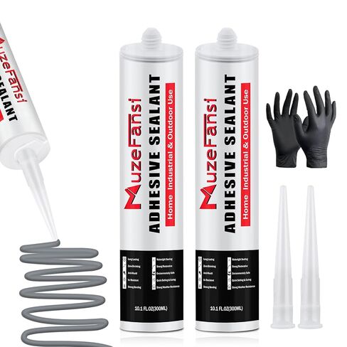 Cement Crack Filler, Concrete Crack Repair Sealant,Flexible Self-Leveling Sealant for Horizontal Surfaces, 10.1 fl. oz (4 Pack, Gray) in Saudi Arabia