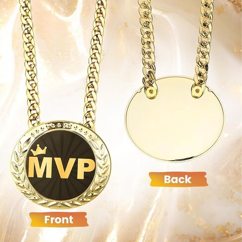 3 قطع ميداليات جوائز سلسلة لـ MVP 6 بوصة قلادة عملاقة مطلية بالذهب ميداليات بطل كبيرة هدايا مضحكة لكرة السلة وكرة القدم وكرة القدم والبيسبول والكرة الطائرة وجائزة اللاعبين الرياضيين in Kuwait