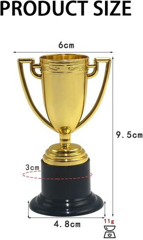 Plastic Trophies,4 PCS 3.74 Inch Mini Gold Award Trophy Cup for Graduation, Sports, Party Favors, Tournaments, Competitions in Saudi Arabia