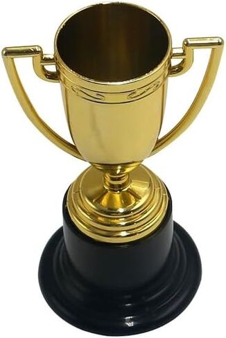 Plastic Trophies,4 PCS 3.74 Inch Mini Gold Award Trophy Cup for Graduation, Sports, Party Favors, Tournaments, Competitions in Saudi Arabia