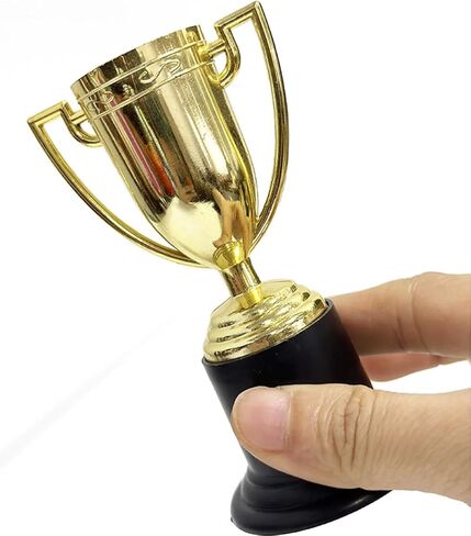 Plastic Trophies,4 PCS 3.74 Inch Mini Gold Award Trophy Cup for Graduation, Sports, Party Favors, Tournaments, Competitions in Saudi Arabia