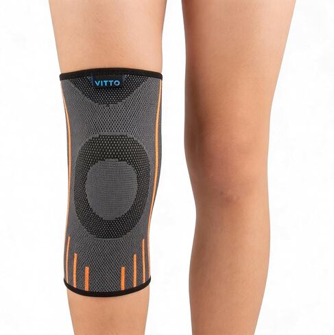 VITTO Kids Knee Brace - Osgood Schlatter Knee Brace للشباب، كم ضاغط للأولاد والبنات من سن 4 إلى 14 عامًا (L) in Saudi Arabia