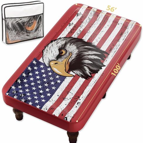 غطاء طاولة بلياردو 8 أقدام 8 أقدام أغطية طاولة بلياردو جلدية خارجية/داخلية لحماية طاولة بلياردو - أحمر in Kuwait