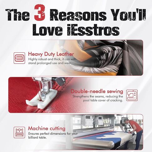 غطاء طاولة بلياردو 8 أقدام 8 أقدام أغطية طاولة بلياردو جلدية خارجية/داخلية لحماية طاولة بلياردو - أحمر in Kuwait