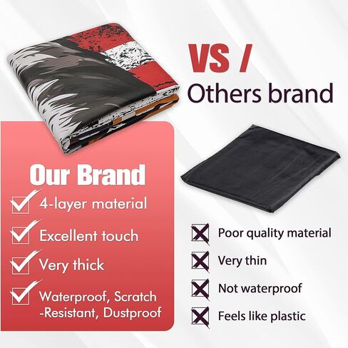 غطاء طاولة بلياردو 8 أقدام 8 أقدام أغطية طاولة بلياردو جلدية خارجية/داخلية لحماية طاولة بلياردو - أحمر in Kuwait