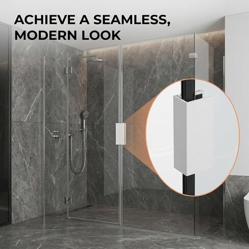 طقم استبدال مغناطيس باب الدش الفاخر، تصميم أخدود من الفولاذ المقاوم للصدأ على شكل حرف U لأبواب الدش الزجاجية المتأرجحة، لسمك 1/8 بوصة، 5/32 بوصة، 3/16 بوصة، وسمك 1/4 بوصة in Kuwait