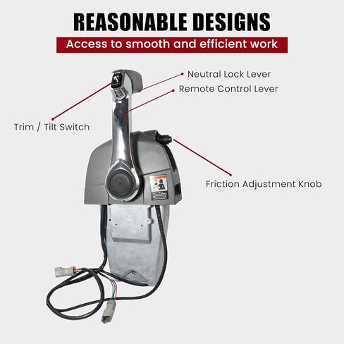 5006186 Outboard Remote Throttle Control Console Top Mount for Johnson/evinrude,Single Lever Binnacle Control With Key Switch in Kuwait