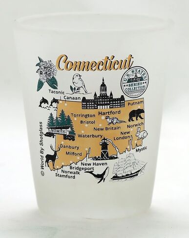 Connecticut US States Series Collection Shot Glass in Saudi Arabia