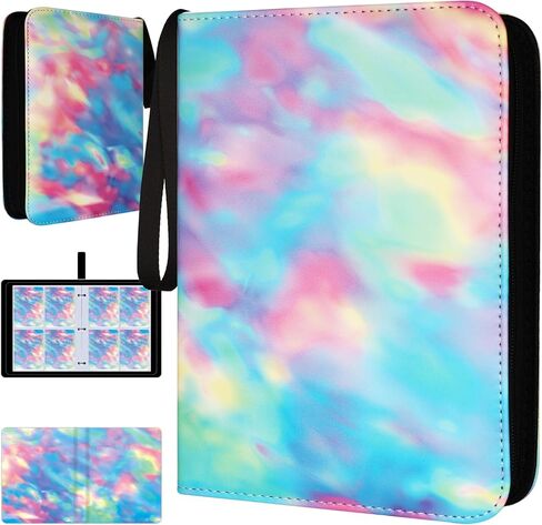1080 Pockets Card Binder 9 Pocket, Trading Card Binder with 60 Page Removable Sleeves, Zipper Card Book Album Holder[PROTECTIVE][PLEASANT TOUCH SURFACE] Fire Ring​ in Saudi Arabia