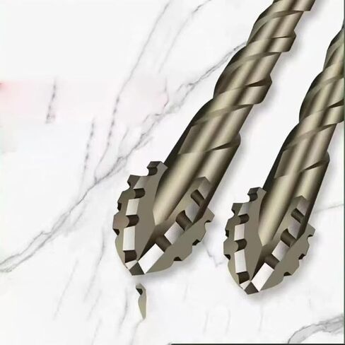 4 Flute Eccentric Drill Bits Set, Carbide, 10 Pieces, 5mm to 12mm, Hex Shank, for Wood and Metal, Yellow Finish in Saudi Arabia
