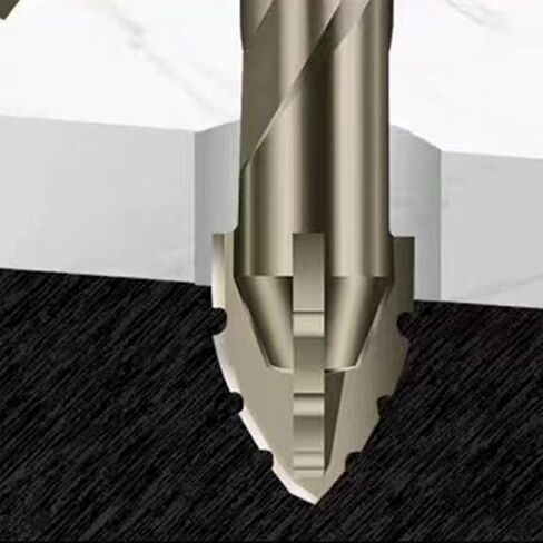 4 Flute Eccentric Drill Bits Set, Carbide, 10 Pieces, 5mm to 12mm, Hex Shank, for Wood and Metal, Yellow Finish in Saudi Arabia