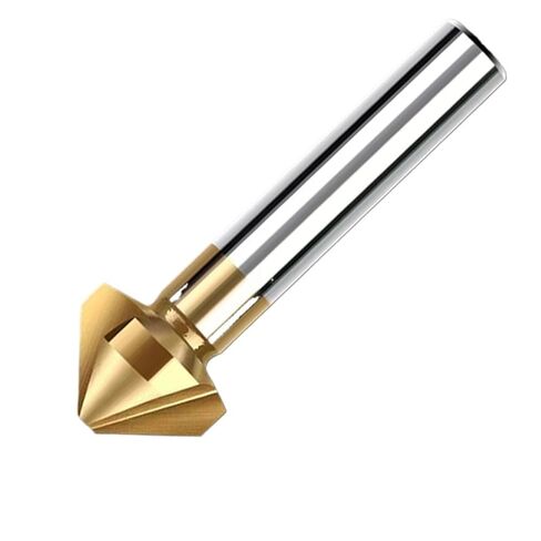 HSS Countersink Chamfering Milling Tool 1 3-Flute Cutter for Metal De-Durring Orifice Rose Cove Drill 90/60/120 Degree(D18_1F_R) in Saudi Arabia