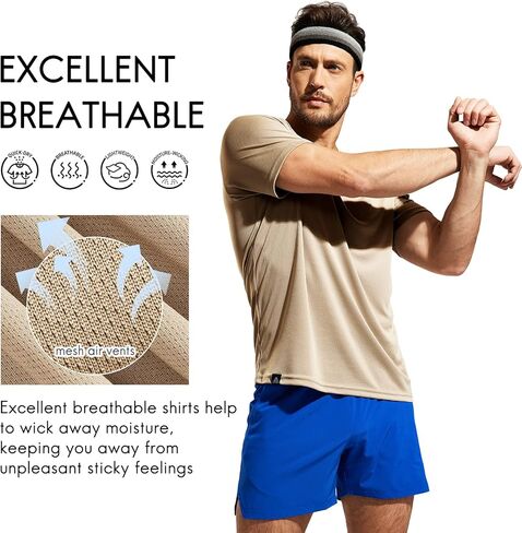 Men's Sleeveless Workout Tank Tops Athletic Running Quick Dry Muscle Shirts Moisture Wicking Lightweight in Saudi Arabia