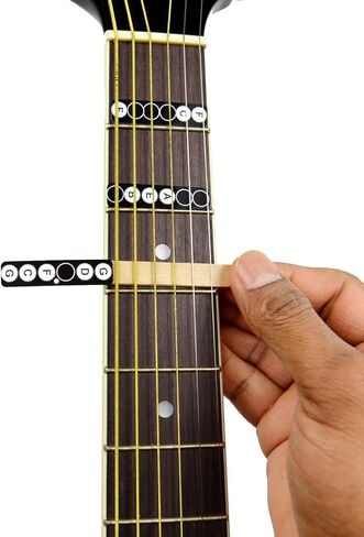 Guitar Fretboard Note Stickers – 2 Pack Black & White – Removable, No Residue – Covers First 12 Frets – Easy Learning Labels for Acoustic & Electric Guitar – Made in USA in Saudi Arabia