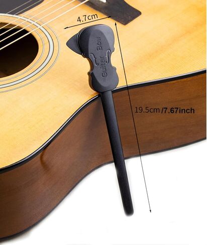 Guitar Bow Picasso Bow Folk Guitar Playing Bow - Black, Durable PC Material, 2-in-1 Functionality for Guitar Enthusiasts in Kuwait