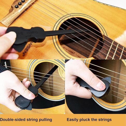 Guitar Bow Picasso Bow Folk Guitar Playing Bow - Black, Durable PC Material, 2-in-1 Functionality for Guitar Enthusiasts in Kuwait