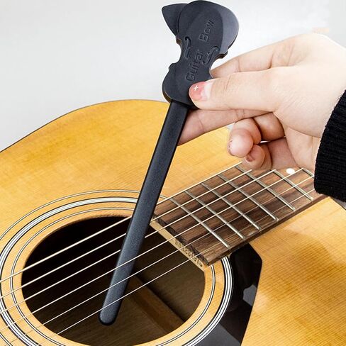 Guitar Bow Picasso Bow Folk Guitar Playing Bow - Black, Durable PC Material, 2-in-1 Functionality for Guitar Enthusiasts in Kuwait