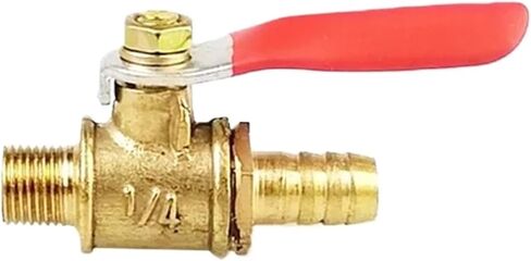 تركيب أنابيب صمام كروي نحاسي هوائي مع خرطوم خرطوم 6/8/10/12 مم وموصلات خيط ذكر 1/8 1/4 3/8 1/2 بوصة 10 قطع (أنبوب 8 مم، 10 قطع_1/2 بوصة) in Kuwait